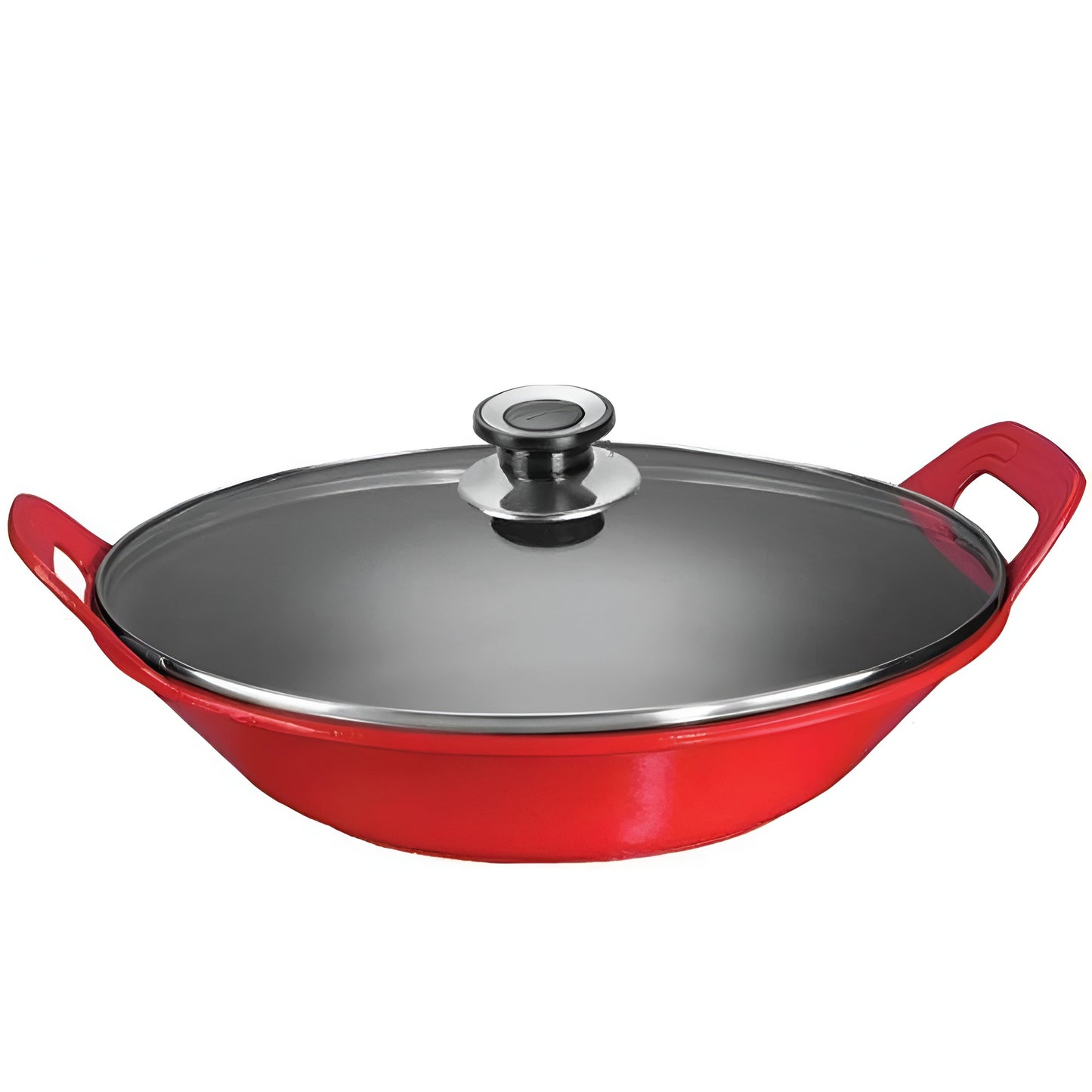 Wok de hierro fundido con tapa