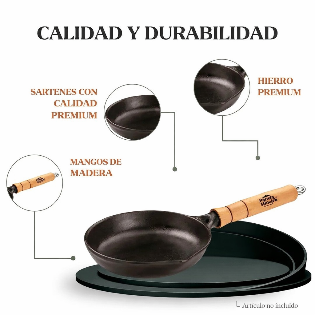 Sartén para huevos de hierro fundido