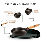 Sartén para huevos de hierro fundido