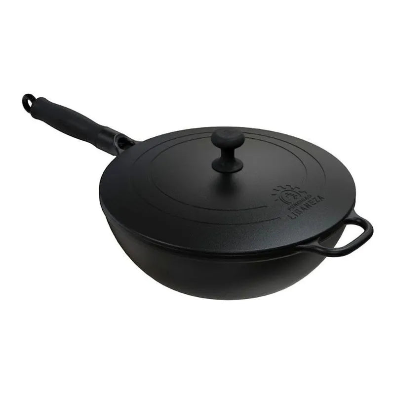 Wok de Hierro Fundido con Cabo de Silicona