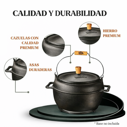 Olla de hierro fundido Natural