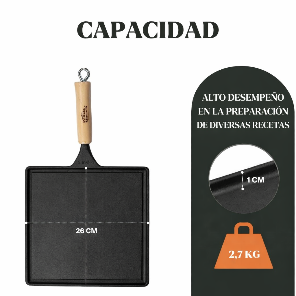 Plancha lisa de hierro fundido