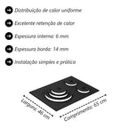 Anafe Paraná 3 bocas de hierro fundido