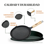 Plancha redonda de hierro fundido