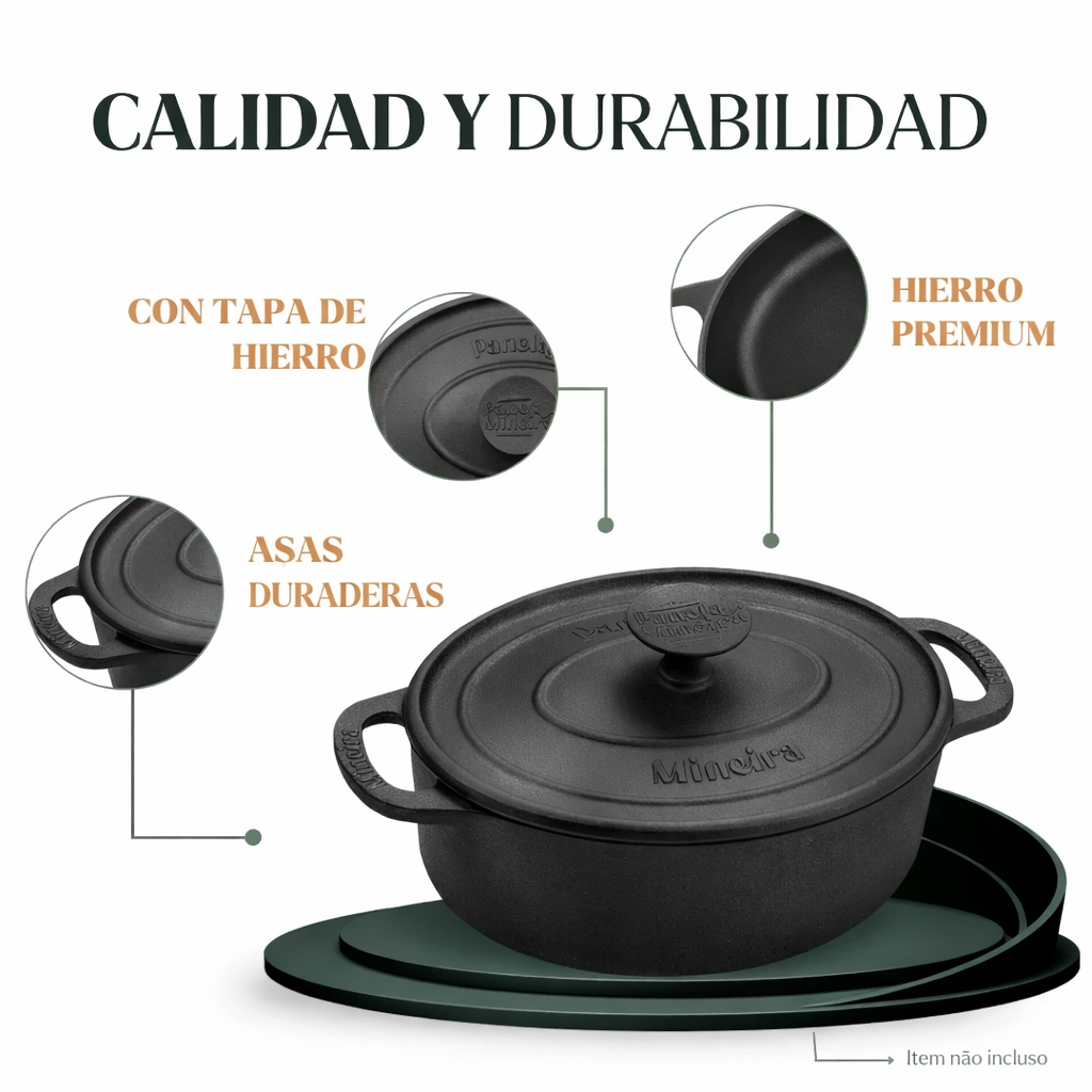 Cacerola Estilo Oval de hierro fundido