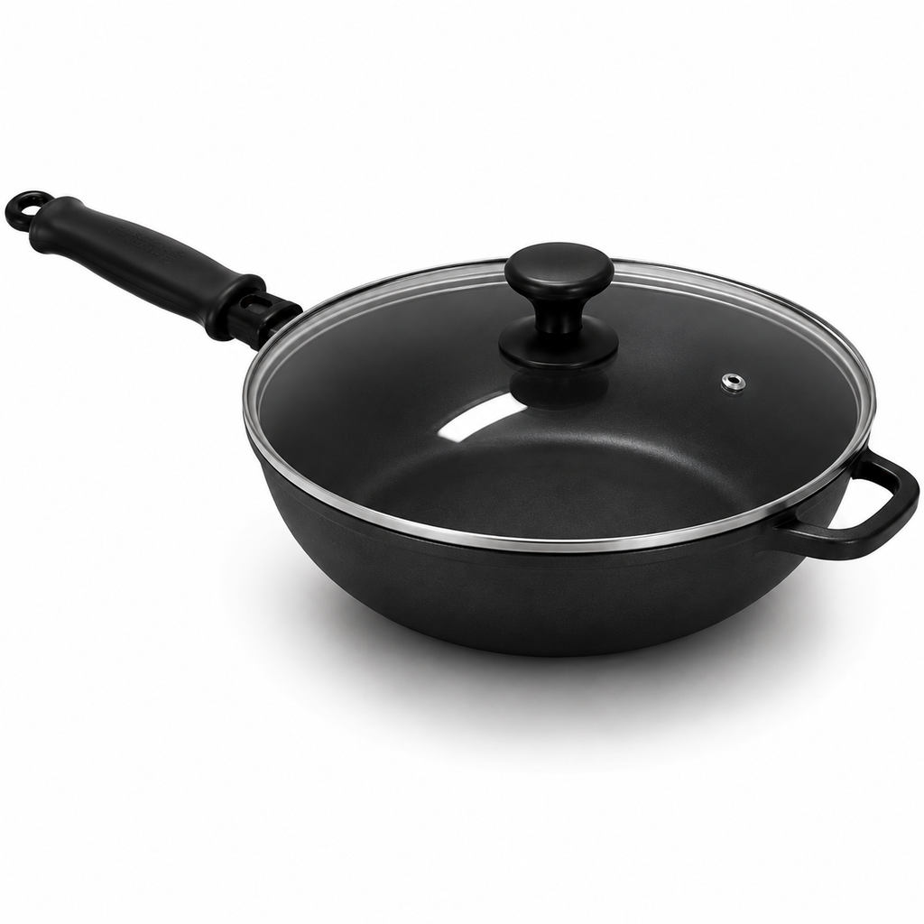 Wok de Hierro Fundido con Cabo de Silicona