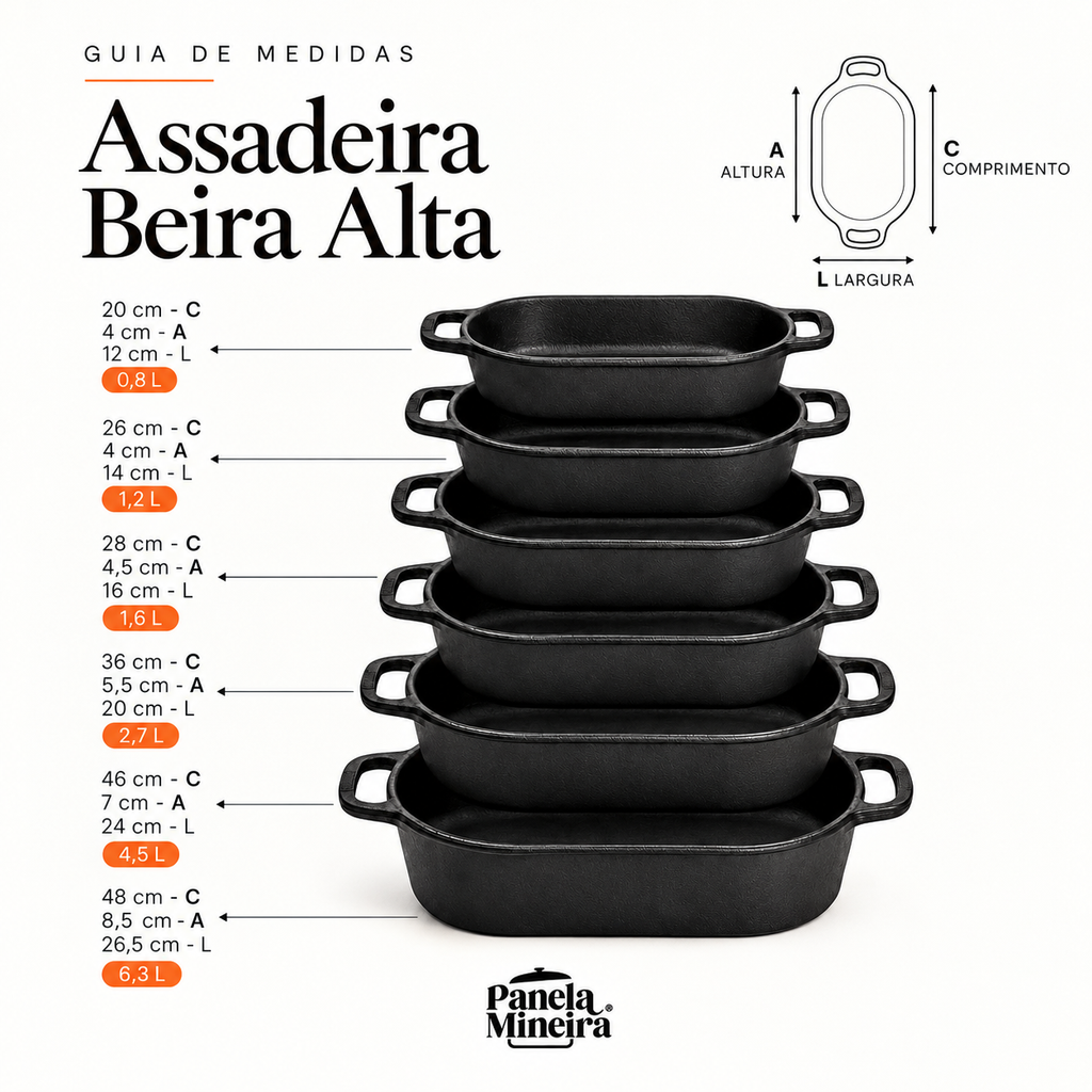 Asadera de hierro fundido Beira-Alta