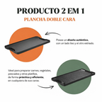 Plancha de hierro fundido doble faz