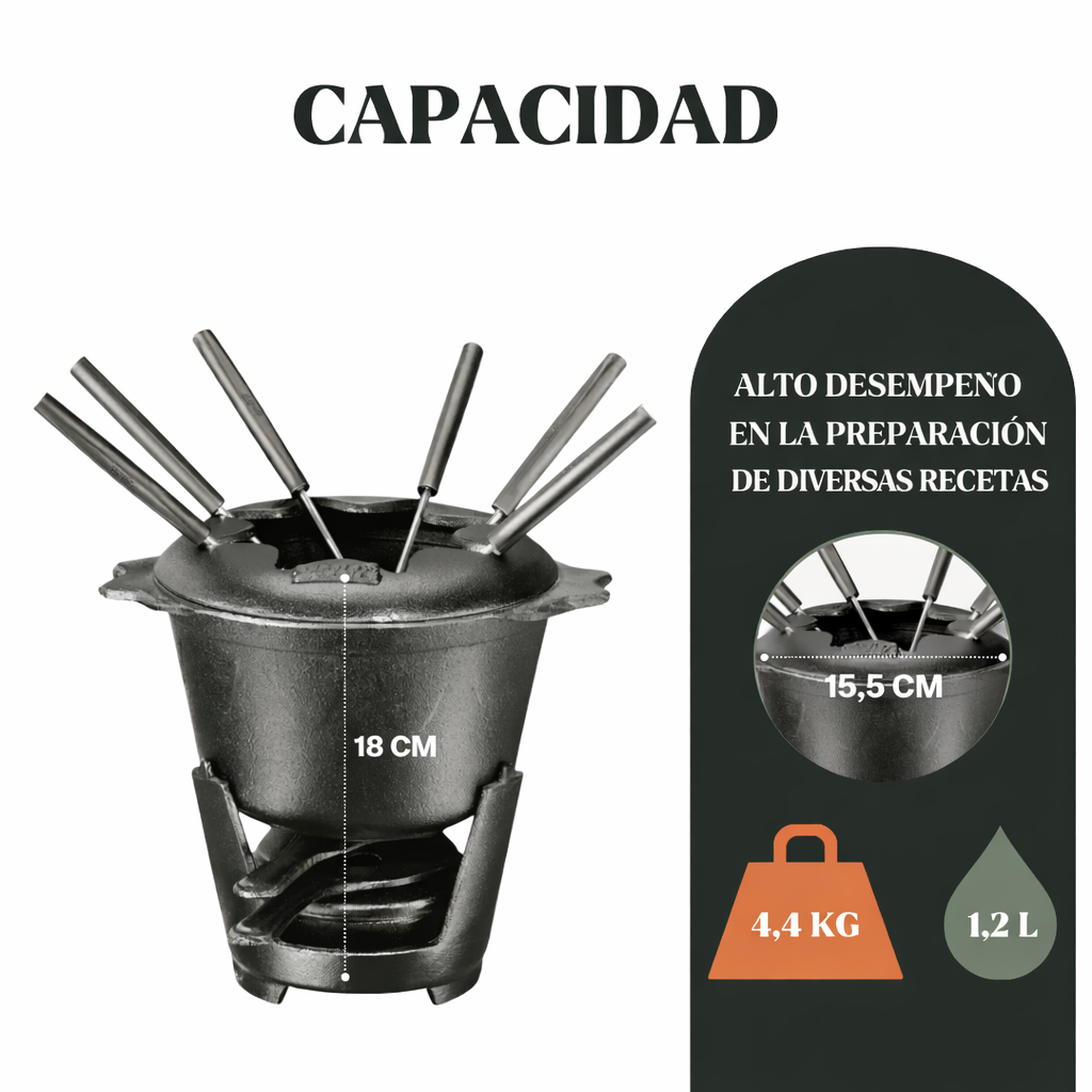 Fondue de hierro fundido