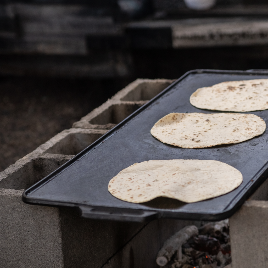 Plancha de hierro fundido rectangular
