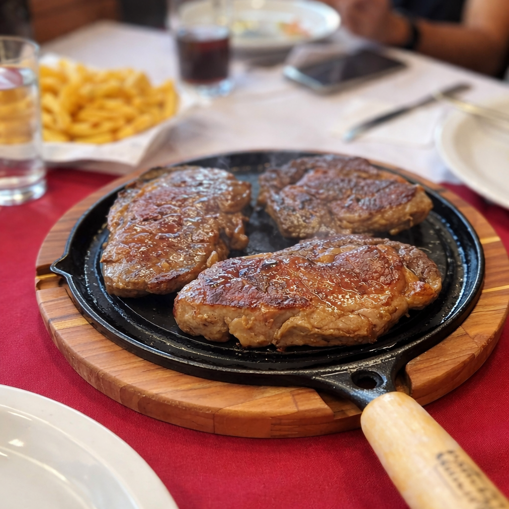 Plancha redonda de hierro fundido