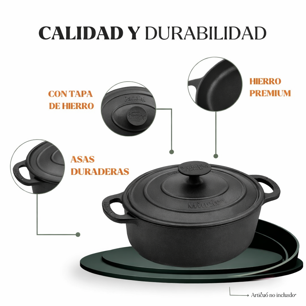 Cacerola de Hierro Fundido estilo Oval