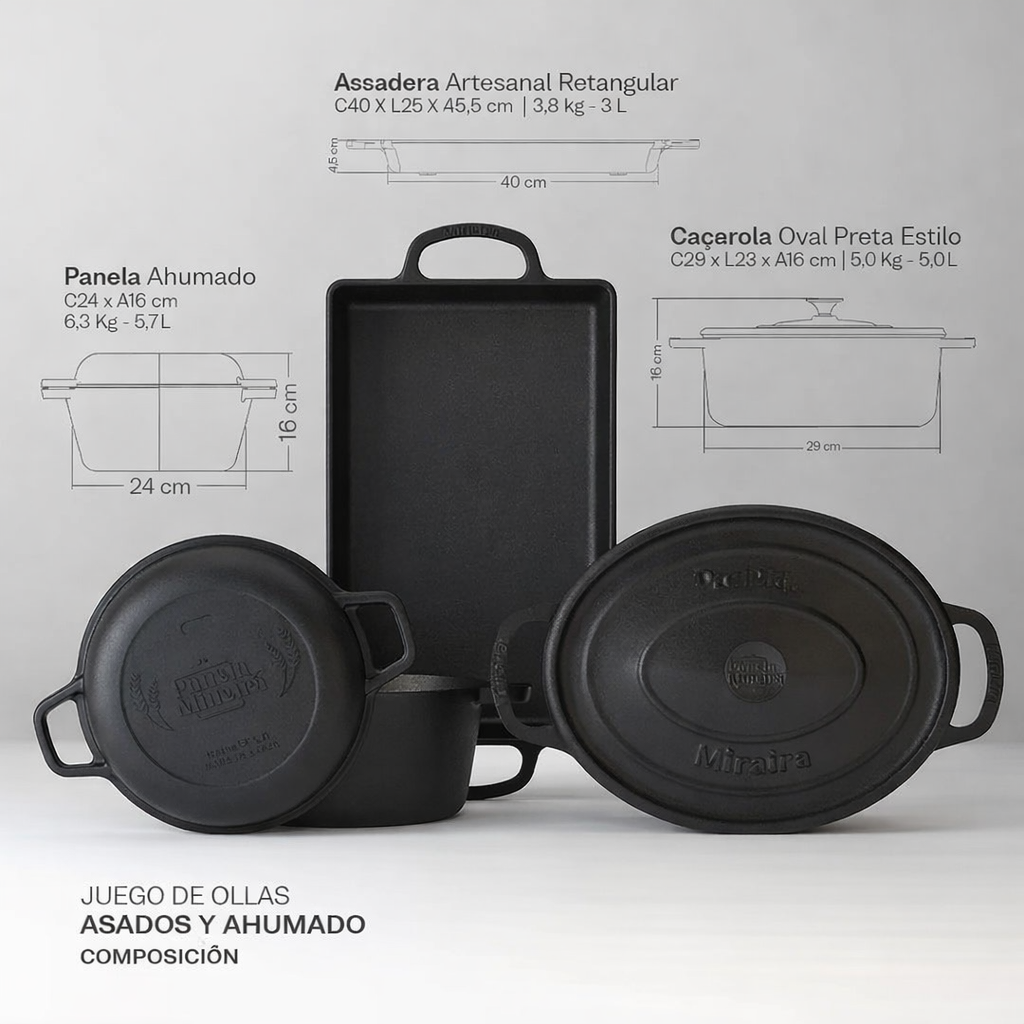 Kit de ollas para cocinar y hornear