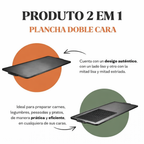 Plancha de hierro fundido doble faz