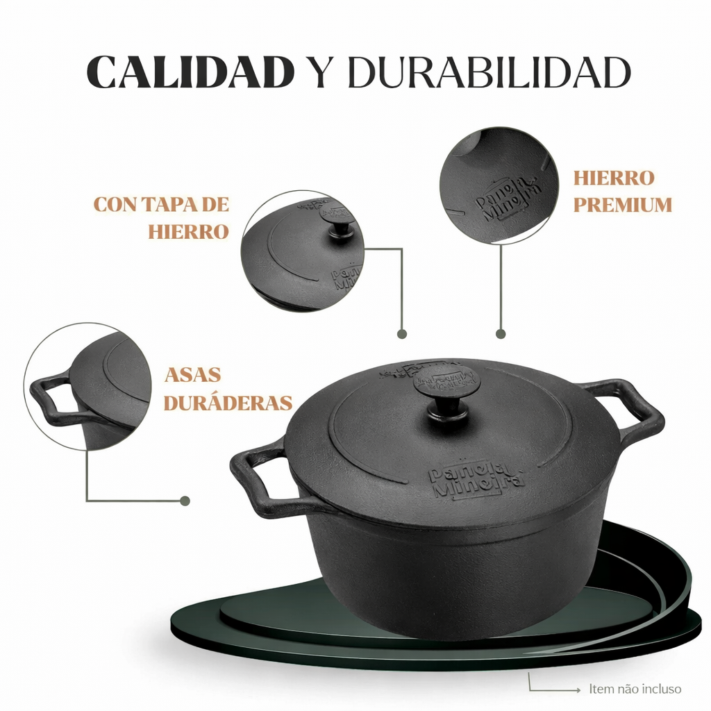 Cacerola de hierro fundido