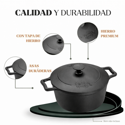 Cacerola de hierro fundido