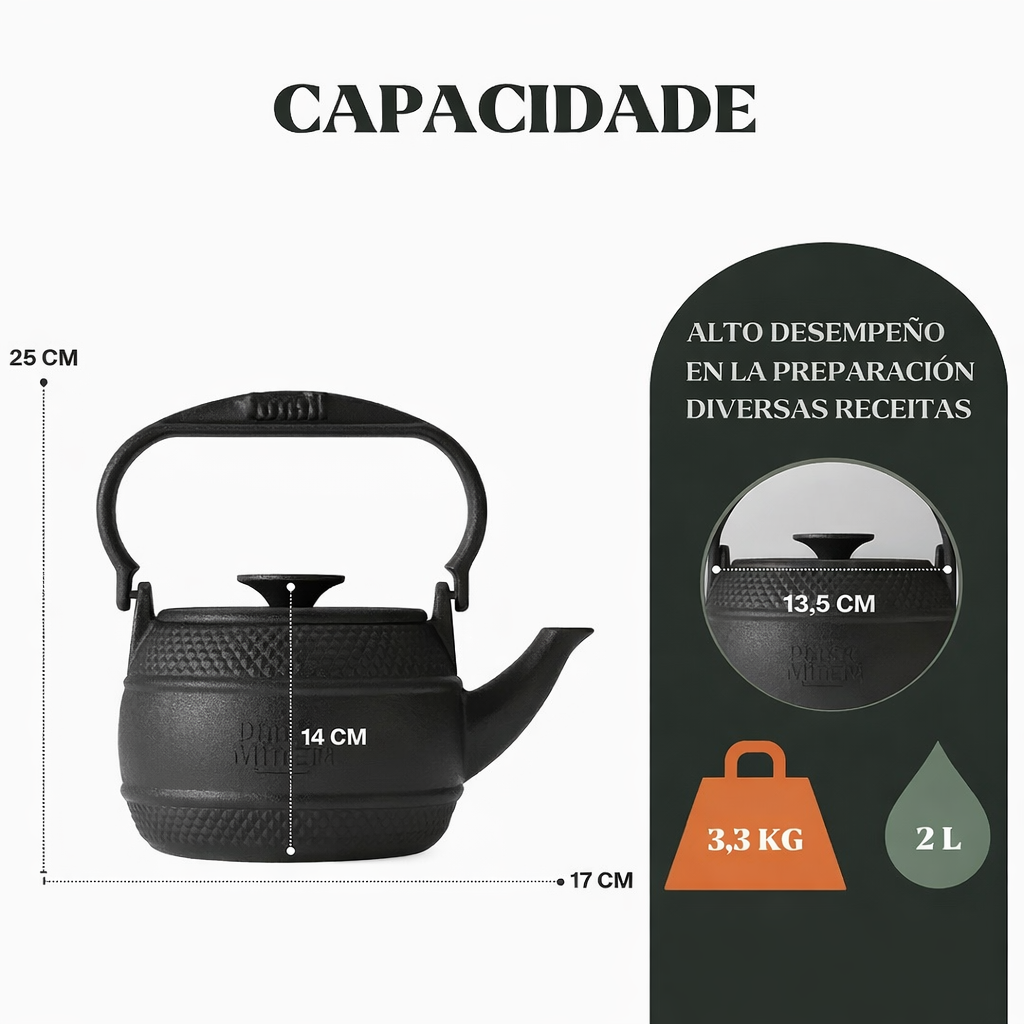 Caldera de hierro tradicional