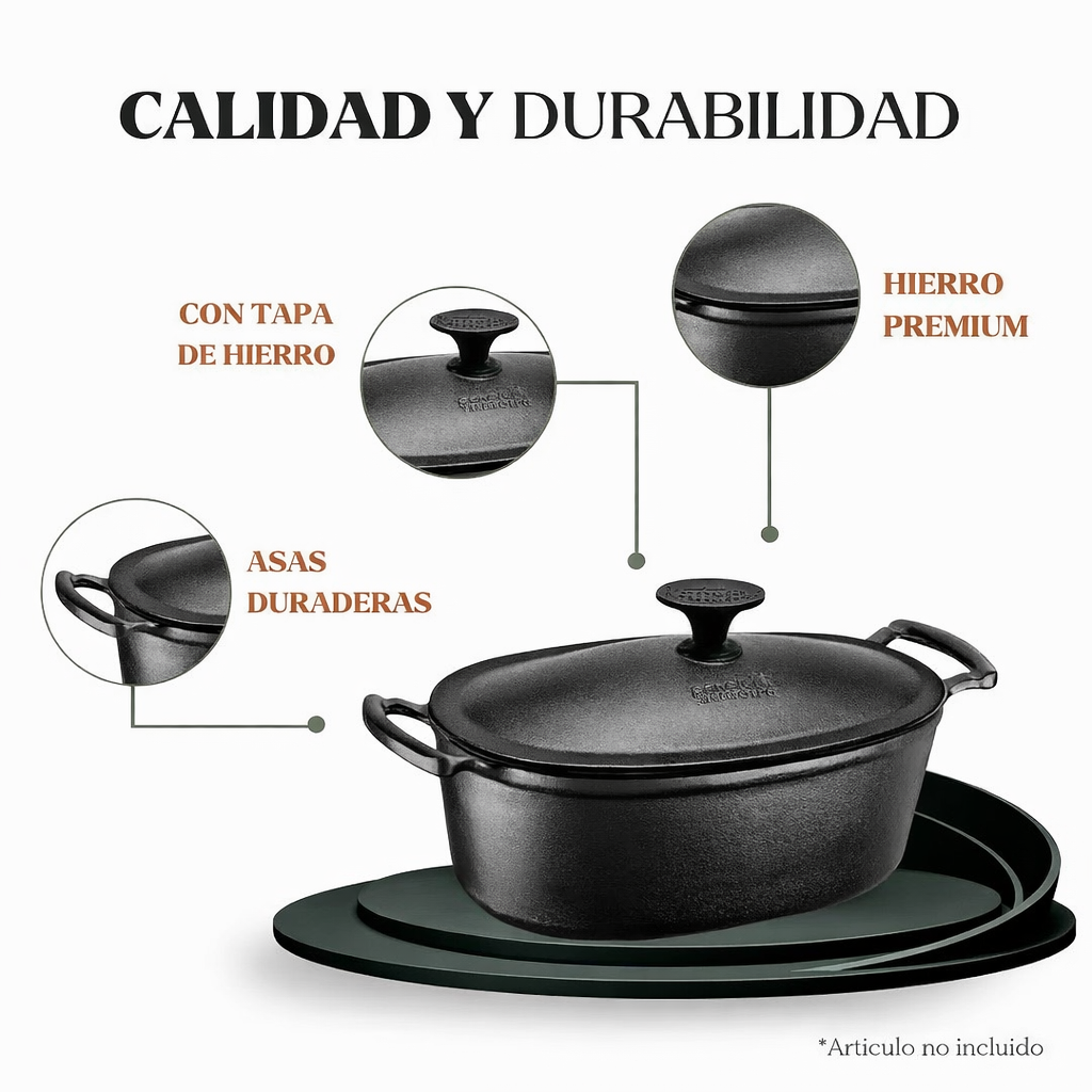 Cacerola de Hierro Fundido Oval