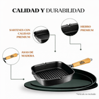 Sartén Grillador de hierro fundido