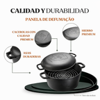 Panela de Defumación de hierro fundido