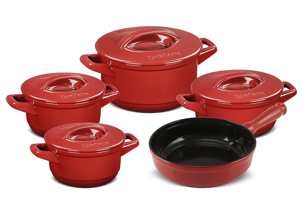 Juego de cerámica Duo+ Smart 5 piezas (Rojo)