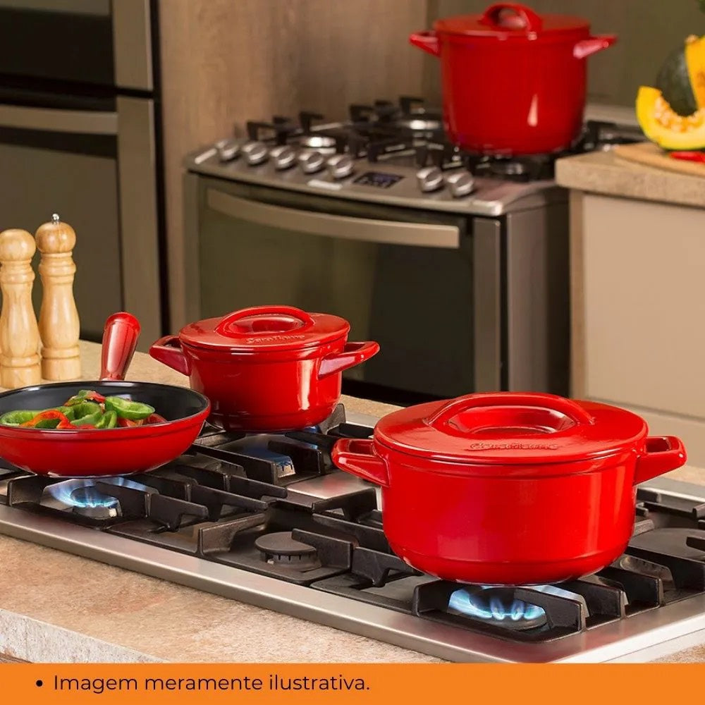 Juego de cerámica Duo+ Smart 5 piezas (Rojo)
