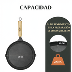 Plancha redonda de hierro fundido