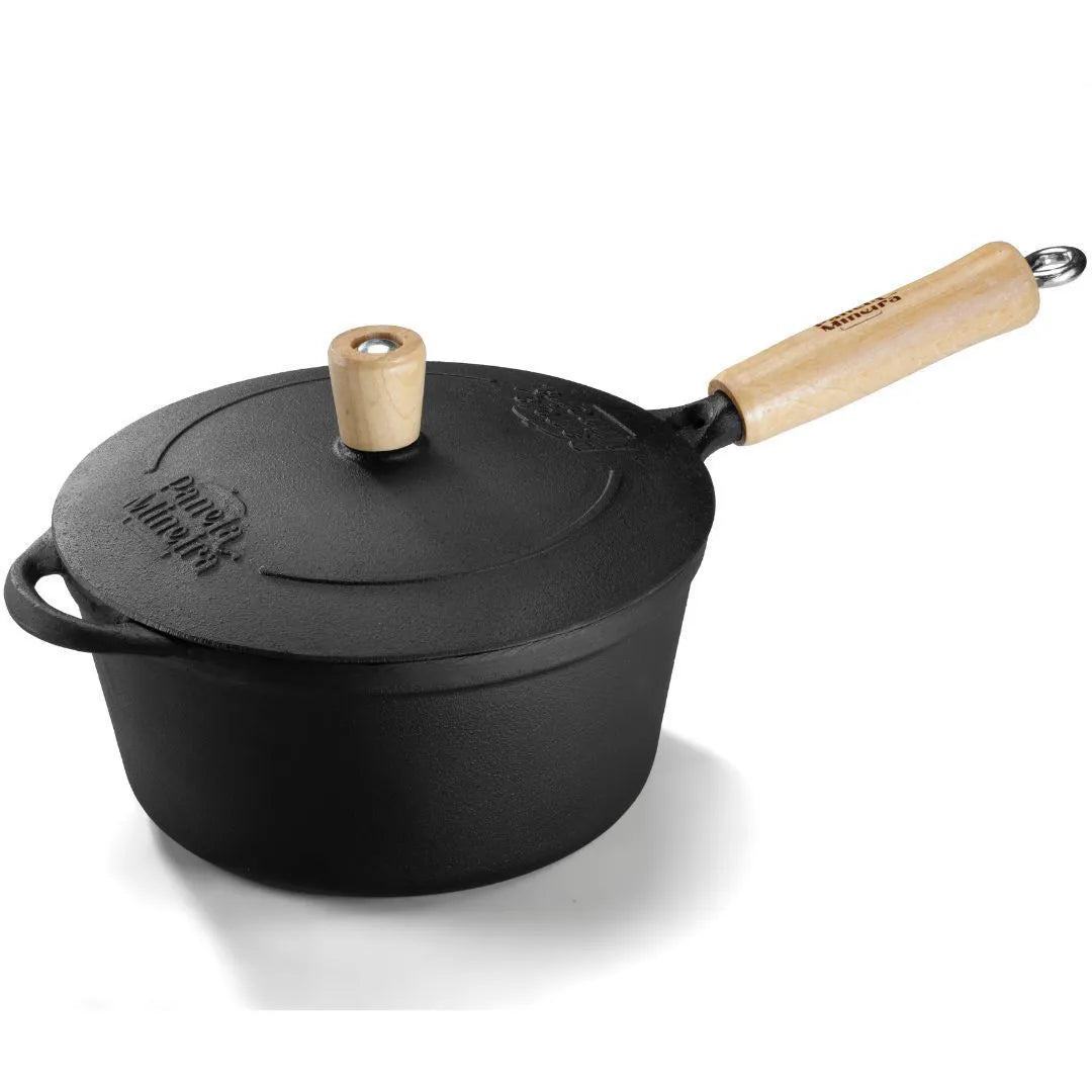 Cacerola con asas de madera