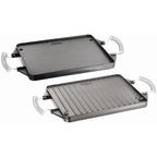 Plancha de hierro fundido Grill doble faz