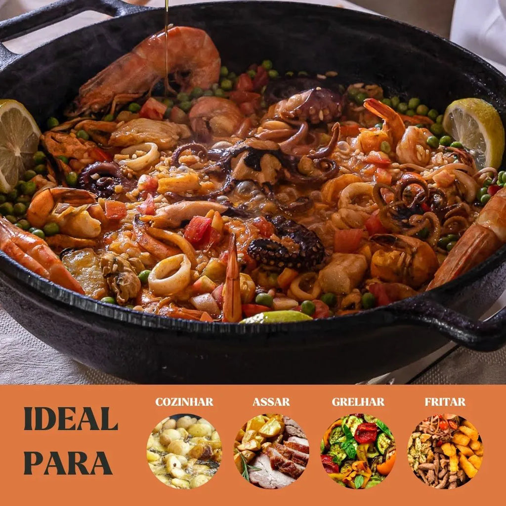 Paellera de hierro fundido