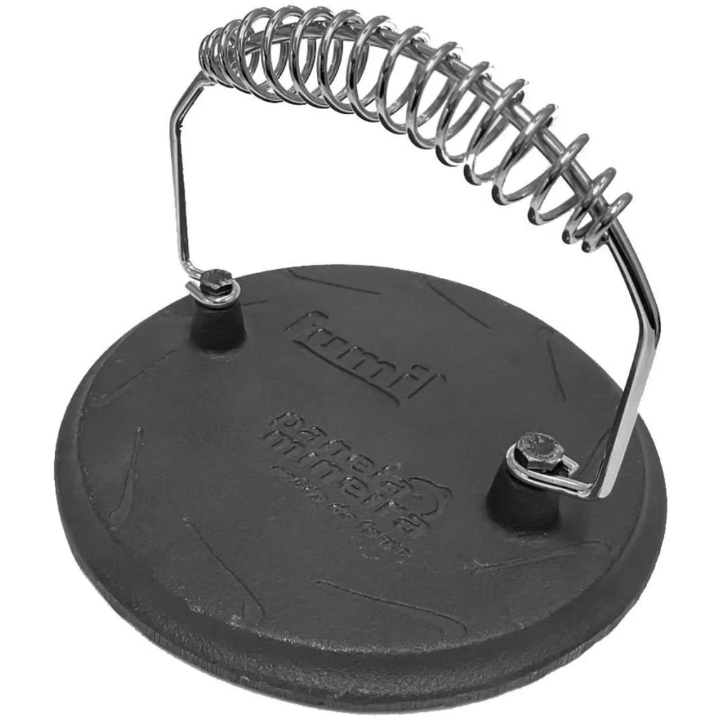 Prensador de hierro redondo con mango en espiral